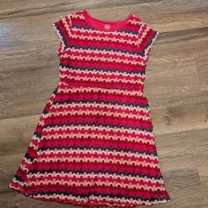 Pink And Navy Blue Striped girls Size 18 Dress